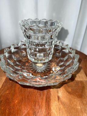 Indiana glass votive two-piece candle hold